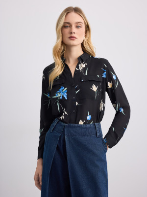 Mohito - Camisa de flores - negro - 40