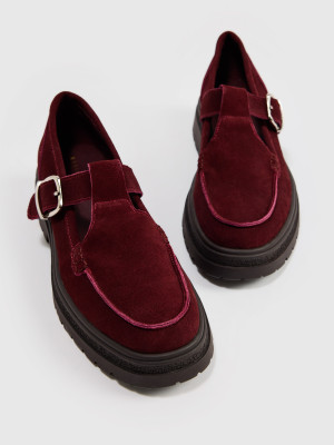 Mohito - Δερμάτινα loafers - μπορντο - 36