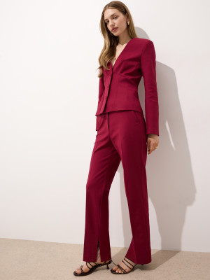 Mohito - High-Waist-Hose - Kastanienbraun - 32