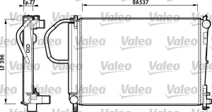 2.8 CRD, 2.5 CRD CHRYSLER VOYAGER IV Chłodnica wody VALEO