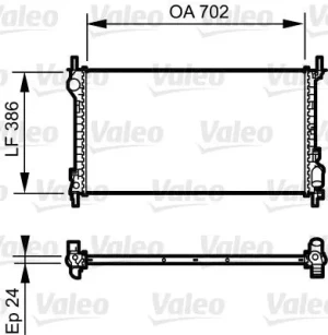 1.8 16V, 1.8 TDCi, 1.8 Di FORD TRANSIT I Chłodnica wody VALEO