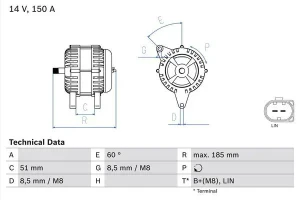 1.8 TDCi FORD MONDEO IV Alternator 150a