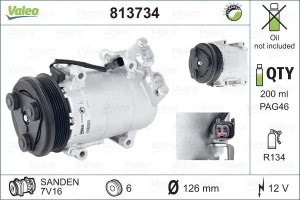 1.6 TDCi FORD FOCUS MK2 Kompresor sprężarka klimatyzacji VALEO