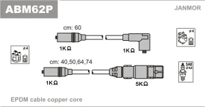 1.6 VW GOLF III Przewody zapłonowe JANMOR