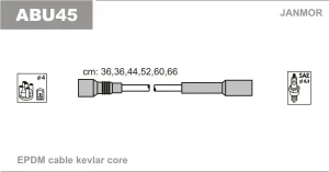 2.6, 2.8 E AUDI 100 C4 Przewody zapłonowe JANMOR
