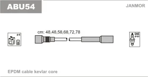 2.6, 2.8 AUDI A6 C4 Przewody zapłonowe JANMOR