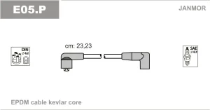 0.7, 0.7 i FIAT CINQUECENTO Przewody zapłonowe JANMOR