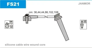 2.5 24V, 2.5 ST FORD MONDEO II Przewody zapłonowe JANMOR