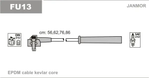 1.4 FORD ESCORT V Przewody zapłonowe JANMOR