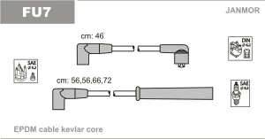 1.8, 2.0 i, 2.0 FORD SIERRA I Przewody zapłonowe JANMOR