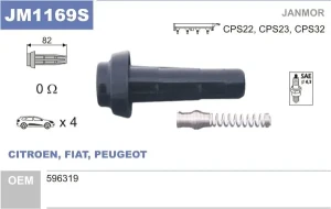 1.4 Wtyczka cewki zapłonowej PEUGEOT 206 JANMOR