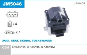 2.0 i Cewka zapłonowa SEAT ALHAMBRA JANMOR
