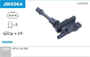 1.5 16V Cewka zapłonowa MAZDA 323 F VI JANMOR