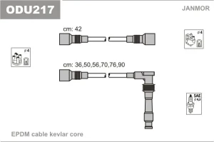 3.0 24V OPEL OMEGA A Kombi (V87) Przewody zapłonowe JANMOR