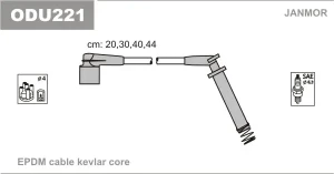 1.4, 1.2 OPEL COMBO Przewody zapłonowe JANMOR