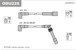 1.6 i OPEL ASTRA F Przewody zapłonowe JANMOR