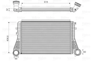 1.4 TSI, 1.9 TDI, 2.0 TFSI, 2.0 TDI VW GOLF 5 Chłodnica powietrza intercooler VALEO