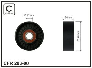 2.5 TD, 2.5 DI FORD TRANSIT Rolka napinacza paska klinowego CAFFARO