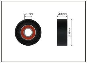 1.8 16V, 3.0 24V, 2.2 dT RENAULT LAGUNA I Rolka napinacza paska klinowego CAFFARO