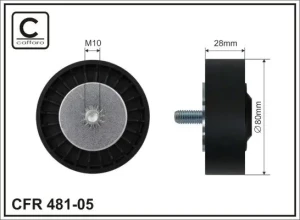 Rolka paska klinowego 123 d, M, 120 i, 135 i, 120 d, 118 d BMW 1 E82 CAFFARO