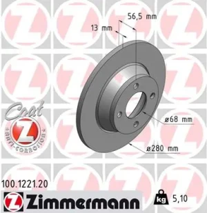 Tarcza hamulcowa przód AUDI 80 B4 ZIMMERMANN