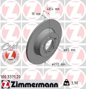 100.3371.20 ZIMMERMANN Tarcza hamulcowa tył