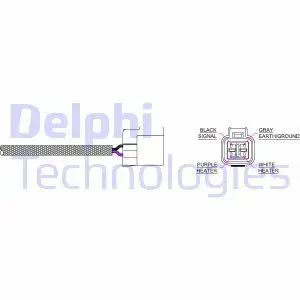 2.0 LPG, 2.0 Sonda lambda regulacyjna diagnostyczna za katalizator HYUNDAI TUCSON I DELPHI