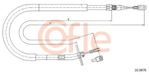 Linka hamulca ręcznego MERCEDES-BENZ SPRINTER B903 COFLE