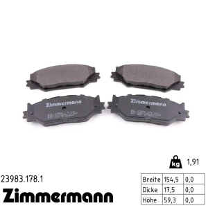 Klocki hamulcowe przód LEXUS IS II ZIMMERMANN