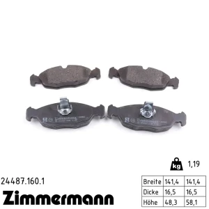Klocki hamulcowe tył DAIMLER DAIMLER XJ (X30_) ZIMMERMANN