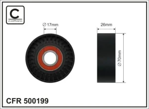 55 1.4, 100 1.4, 120 1.6, 64 1.9, 60 1.4, 75 1.6, 50 1.0, 45 1.0, 55 1.3 VW POLO III Rolka napinacza paska klinowego CAFFARO