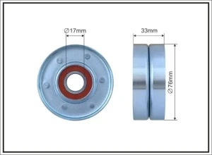 2.4 TDCi, 2.4 DI, 2.4 TDE FORD TRANSIT Rolka napinacza paska klinowego CAFFARO