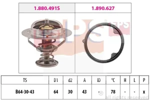 1.6, 1.4 HONDA CONCERTO Termostat EPS
