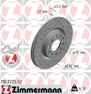 Tarcza hamulcowa tył ALFA ROMEO STELVIO ZIMMERMANN