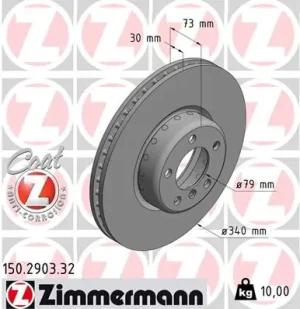 Tarcza hamulcowa przód BMW 4 F32 F82 ZIMMERMANN