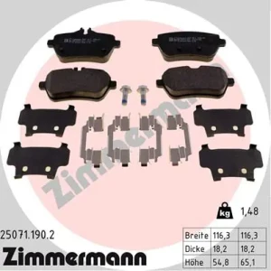 25071.190.2 ZIMMERMANN Klocki hamulcowe tył