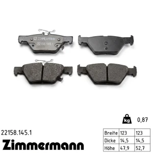 Klocki hamulcowe tył SUBARU OUTBACK V ZIMMERMANN