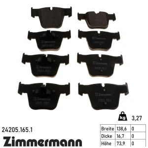 klocki hamulcowe mercedes w221 24205.165.1 ZIMMERMANN