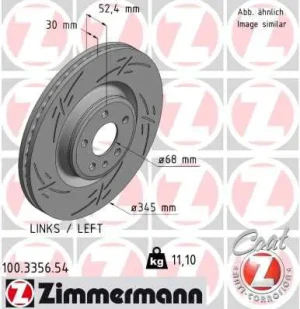 Tarcza hamulcowa lewy przód AUDI A6 C7 ZIMMERMANN