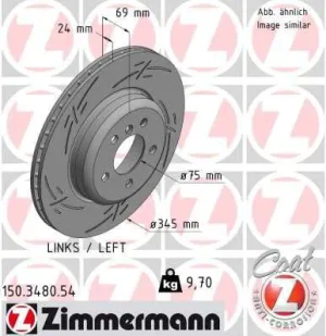 Tarcza hamulcowa tył BMW 6 F12 ZIMMERMANN