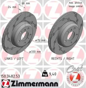 150.3482.53 ZIMMERMANN Tarcza hamulcowa przód