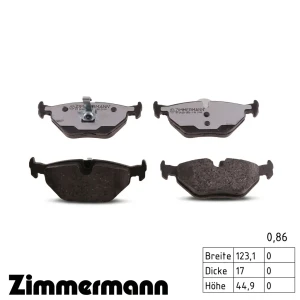 Klocki hamulcowe tył ROVER 75 ZIMMERMANN