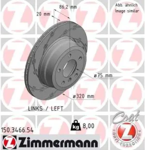 150.3466.54 ZIMMERMANN Tarcza hamulcowa