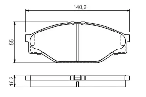 Klocki hamulcowe przód TOYOTA HILUX VI BOSCH