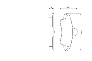 0 986 424 277 BOSCH Klocki hamulcowe tył