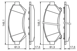 Klocki hamulcowe przód CADILLAC SEVILLE BOSCH