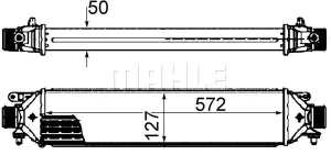 0.9, 1.4 FIAT PUNTO III Chłodnica powietrza intercooler MAHLE