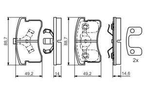 0 986 424 642 BOSCH Klocki hamulcowe przód