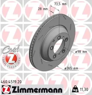 Tarcza hamulcowa PORSCHE None ZIMMERMANN