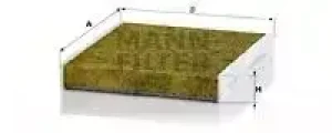 2.0 VVTi, 2.5 Filtr kabinowy z węglem aktywnym antybakteryjny TOYOTA RAV 4 V MANN-FILTER